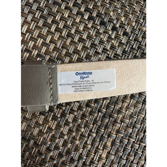 Olive Green Belt Kids Size XL Faux Leather Gold One Prong Buckle Solid Belt - Picture 7 of 10